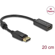 Delock Adapter Displayport 1.2 male to Hdmi female 4K Passive black  63559 4043619635597