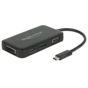 Delock Adapter Usb Type-CTrade male Gt Vga / Hdmi Dvi Displayport female black  63929 4043619639298