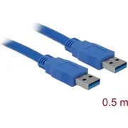 Delock Usb 5 Gbps Cable Type-A male to 0.5 m blue  83121 4043619831210