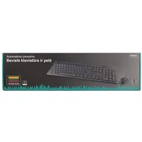 Deltaco Wireless Keyboard and Mouse, 105 Keys, Lt/En Layout, 2.4Ghz Usb Nano Receiver, Black  Tb-114-Lt 201811200004 733304803741