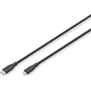 Digitus Lightning silicone connection cable, Usb-C - Lightning, 2M, black  Ak-600110-020-S 4016032495987 504136