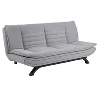 Dīvāns gulta Faith 196X98Xh91Cm, pārklājuma materiāls audums, krāsa gaiši pelēks, kājiņas melns metāls  Ac76748 5713941007162