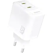 Dudao A28Peu Pd 45W Gan 2Xusb Wall Charger - White  white 6976625334285