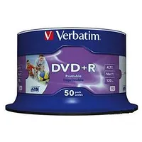 DvdR 120Min/4.7Gb/16 Cake50 printable Verbatim  Vrb43512