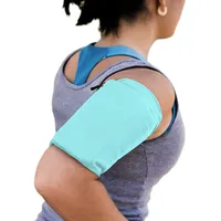 Elastic fabric armband for running fitness L blue Cloth light  9145576257975