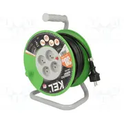 Extension lead 3G1.5Mm2 30M Pvc black Sockets no 4 reel 16A  W-97371