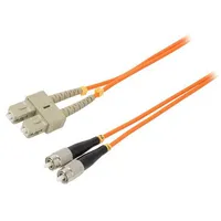 Fiber patch cord Om2 Fc/Upc,Sc/Upc 1M Optical fiber 50/125Um  Qoltec-54047 54047
