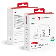 Forcell F-Energy 4W1 15W ze złączami Usb/Usb typ C, power bankiem 8000Mah i ładowaniem bezprzewodowym  235854 5903396072475 Gs-Zas-Frcl-0023
