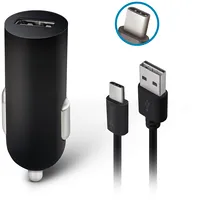 Forever M02 car charger 1X Usb 2A black  Usb-C cable Gsm032693 5900495623546