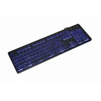 Gembird Kb-Uml3-02 backlight multimedia keyboard 3-Color, black, Us layout  6-Kb-Uml3-02 8716309127493