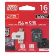 Goodram microSDHC class 10 Uhs I 16Gb Atmiņas Karte  Karšu lasītājs M1A4-0160R12 5908267930267 Pamgorsdg0146
