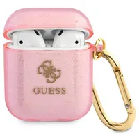 Guess Gua2Ucg4Gp Airpods cover różowy pink Glitter Collection  3666339009939