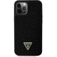 Guess Rhinestones Triangle Metal Logo Case for iPhone 12 Pro Max Black  Guhcp12Lhdgtpk 3666339129316