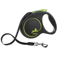 Inerces pavada suņiem  Trixie Flexi Black Design, tape leash, S 5 m, green 109060 4000498033920