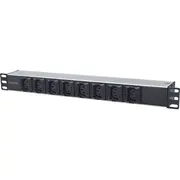 Intellinet 163651 energosadales vienība, Pdu 8 Maiņstrāvas izvade -S 1U Melns, Sudrabs  0766623163651