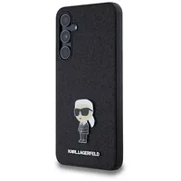 Karl Lagerfeld Fixed Glitter Metal Ikonik Case for Samsung Galaxy A55 5G Black  Klhcsa55Gknpsk 3666339259495