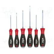 Screwdriver for impact-set Phillips,Slot Softfinish 6Pcs.  Wiha.530Hk6 21250