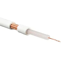 Koaksiālais kabelis videonovērošanas sistēmām Rg-59 balts 004177 