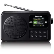 Lenco Pārnēsājams Dab/Fm radio ar Bluetooth un uzlādējamu akumulatoru - melns  Pdr-033Bk 8711902086376