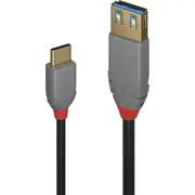 Lindy 0.15M Usb 3.2 Type C to A Adapter Cable, 10Gbps, Anthra Line  36895 4002888368957 270396
