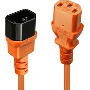 Lindy 2M C14 to C13 Mains Extension Cable, orange  30475 4002888304757 203263