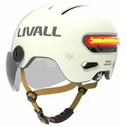 Livall L23 white helmet 58-62Cm with Led/Sos protective lens  6970173155668