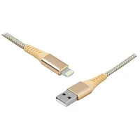 Lx8573G  Usb-Iphone kabelis, 1M, zelta krāsa 5902270747379