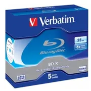 Matricas Bd-R Verbatim 25 Gb 6X Single Layer 5 Pack Jewel  43715V 023942437154