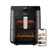 Midea Two Zone Airfryer  Mad1100Dadk Power 1850 W Capacity 4.4/6.4 L Rapid Air technology Black 6936718324920