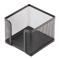 Note paper box Forpus , 9.5X9.5Cm, black, perforated metal 1005-008  Fo30543/200-08014 475065030543