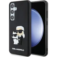 Original Pouch Karl Lagerfeld  hardcase 3D Rubber KarlChoupette Klhcs24S3Drkcnk for Samsung Galaxy S24 Plus black Pok061175 3666339241964