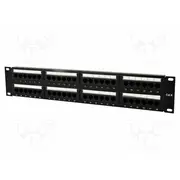 Patch panel Cablexpert black Number of ports 48 19 rack  Npp-C648Cm-001