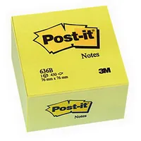 Piezīmju līmlapiņu kubs Post-It, 76X76Mm,450 lapiņas dzeltenā krāsā  100-01679 3134375231626