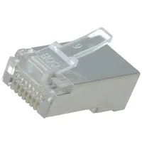Plug Rj45 Pin 8 shielded gold-plated Layout 8P8C 26Awg Idc  P129S P 129 S