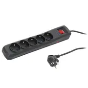 Plug socket strip protective Sockets 5 250Vac 10A black  R5/Cz/15