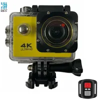 Riff Spk-1 Ultra Hd 4K 16Mpix Wi-Fi Sporta Kamera ar 2 Lcd Pulti Amp 8X Fiksācijas komplektu Dzeltena  Rf-Spk1-Yellow 4752219007979