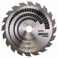 Ripzāģa disks Construct Wood 250X30X3,2Mm, Z20 Bosch 2608641774  3165140455626
