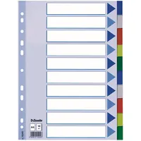Sadalītājs dokumentiem Esselte, A4 formāts, 1-10 krāsains, plastikāta  150-00281