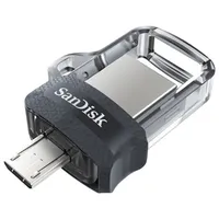 Sandisk Ultra Dual m3.0 Usb flash drive 32 Gb Type-A / Micro-Usb 3.2 Gen 1 3.1 Black, Silver, Transparent  Sddd3-032G-G46 619659149598 Pamsadfld0170