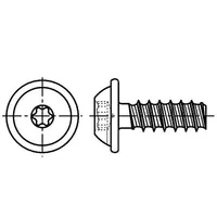 Screw for plastic 3X8 Head button Torx Plus 10Ip steel zinc  B3X8/Bn20040 3184815