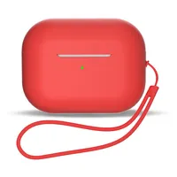Apple Silicone case for Airpods 3  wrist strap lanyard - red Strap Case Red 9145576279168