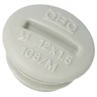 Stopper M12 1.5 polystyrene light grey 6Mm  Obo-2033003 108 Ps