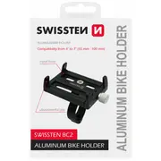 Swissten Bc2 Alumīnija Velosipēda turētājs mobilajam telefonam 4-7 65010406  8595217478190