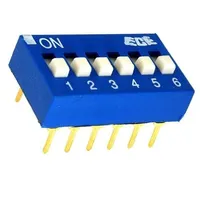 Switch Dip-Switch Poles number 6 On-Off 0.025A/24Vdc Pos 2  Edg106S