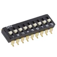 Switch Dip-Switch Poles number 9 On-Off 0.025A/24Vdc Pos 2  A6S-9104-H