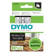 Tape Dymo D1 24Mm x 7M, black on white / S0720930 53713  541131353713