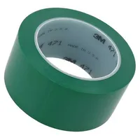 Tape marking green L 33M W 50Mm Thk 0.13Mm 2.5N/Cm 130  3M-471-50-33Gr 7000028855