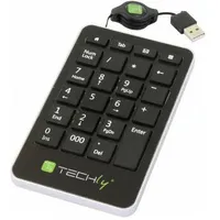 Techly usb  klaviatura 23 keys with retractable cable, black 020676