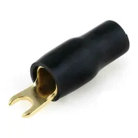 Terminal fork M4 20Mm2 gold-plated insulated black  Kon20/50-Bk 30.4420-03