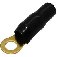 Terminal ring M6 16Mm2 gold-plated insulated black  Zko16X64-Bk 30.4700-73